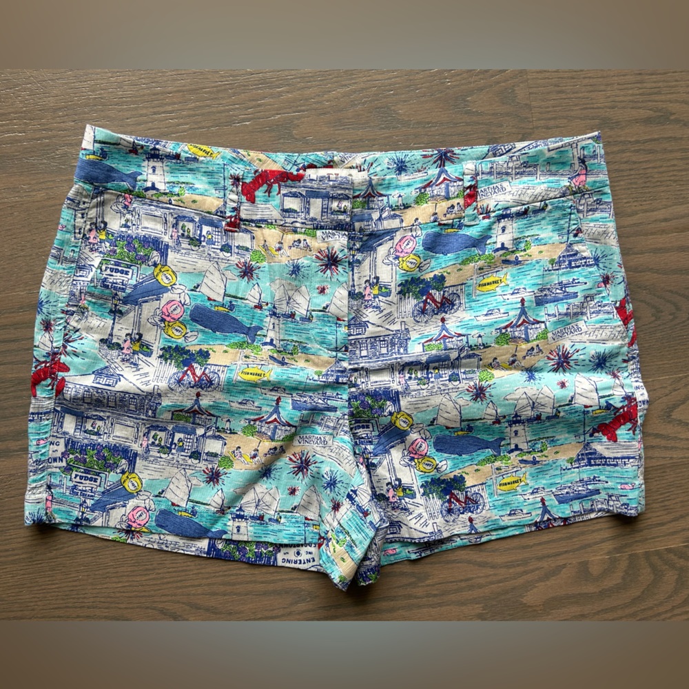 Vineyard Vines Women’s Edgartown Print Scene 4” Inseam Shorts-Size 14
